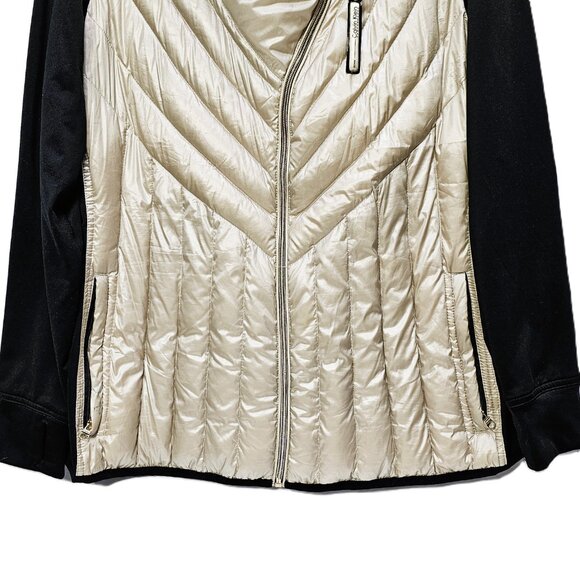 ✨ Calvin Klein Performance Jacket – Women’s 1X, Light Gold Bodice & Black Knit S - Picture 2 of 15